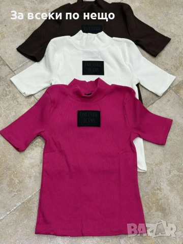 Дамска Тениска Полуполо👚Дамска Блуза С Къс Ръкав Код I_51, снимка 3 - Тениски - 52104065