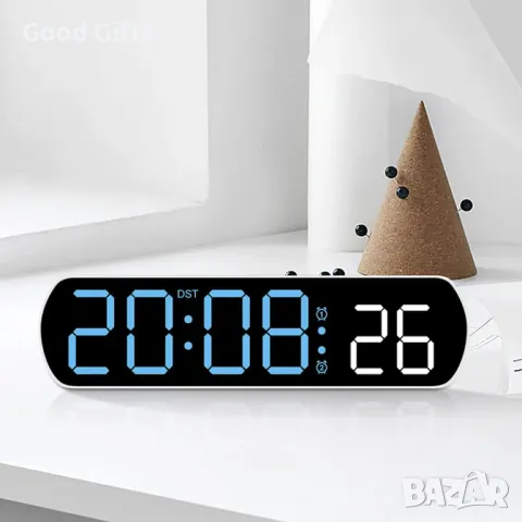 Цифров часовник с LED осветление с големи цифри, снимка 4 - Други стоки за дома - 50240564