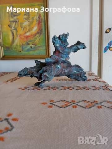 Авторски скулптури 7 бр., - пластика от дърво, ръчна изработка, уникати, 1987-1988 г., снимка 11 - Антикварни и старинни предмети - 47820573