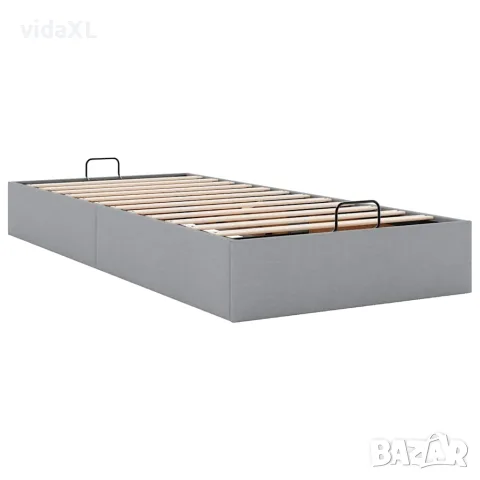 vidaXL Османска рамка за легло без матрак, светлосива, 80x200 см, плат, снимка 6 - Спални и легла - 56146995