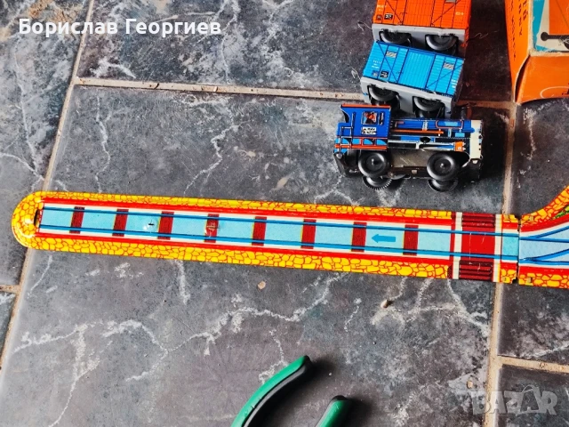 Стара ламаринена играчка влакче, снимка 5 - Колекции - 50850194