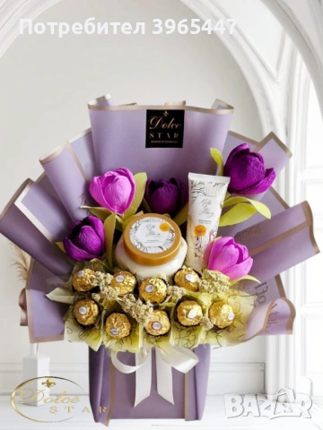 Букет от бонбони , снимка 3 - Подаръци за жени - 53073734