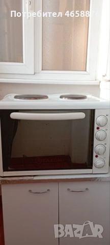 Бяла готварска печка на Елдом    - 96 евро, снимка 2 - Печки, фурни - 53302506