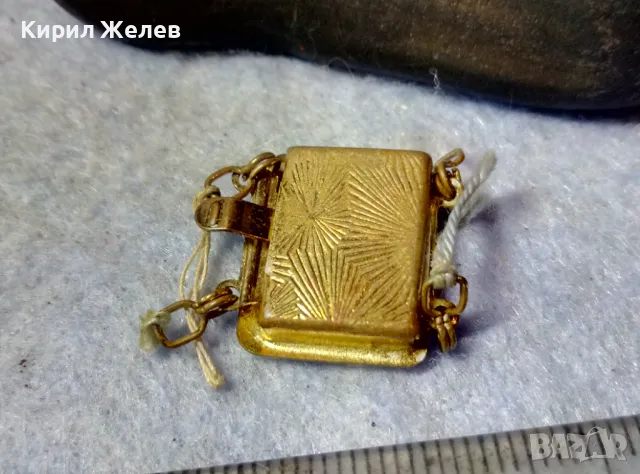 Старинна ОРНАМЕНТИРАНА ПОЗЛАТЕНА БРОНЗОВА ЗАКОПЧАЛКА КАРАБИНКА от / за РЕТРО ОГЪРЛИЦА КОЛИЕ 48817, снимка 2 - Антикварни и старинни предмети - 48818752