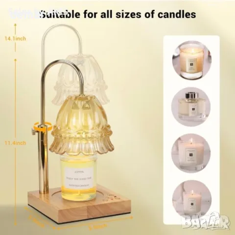 Електрическа лампа за подгряване на свещи с таймер и димър, снимка 3 - Други - 49893194