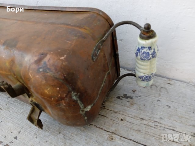 Стар немски меден съд с порцеланови дръжки, снимка 7 - Други ценни предмети - 39978069