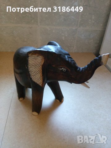 Нов дървен слон, снимка 2 - Статуетки - 34236374