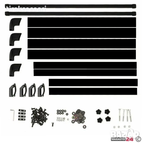 Черен Багажник за покрив 140 x 100 см – Практично решение за пътувания, снимка 5 - Аксесоари и консумативи - 52394548