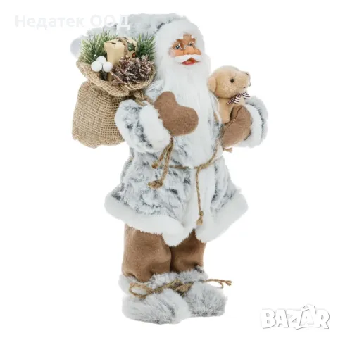 Коледна декоративна украса, Дядо Коледа, Бял, 30 см, снимка 3 - Декорация за дома - 48375689
