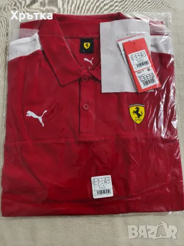 Puma Scuderia Ferrari F1 - Оригинална мъжка тениска с яка, снимка 3 - Тениски - 55786499