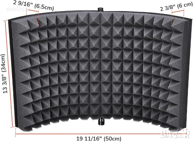 AW Studio 20x14" изолационен щит за микрофон, акустичен дунапренен панел