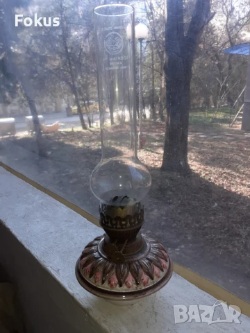 Стара газена лампа, снимка 2 - Антикварни и старинни предмети - 51074455
