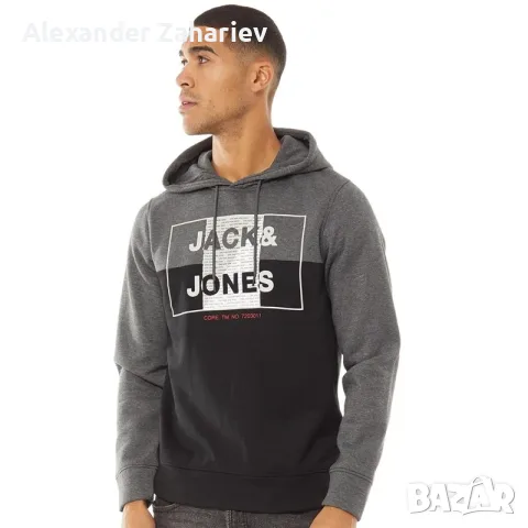 Суитчър с качулка Jack&Jones Olive мъжки, снимка 7 - Суичъри - 56319076