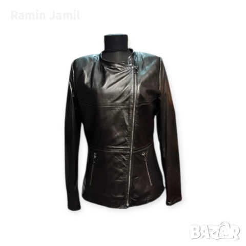 Естествена агнешка лицева кожа – Черна, Турско производство, снимка 3 - Якета - 51537683