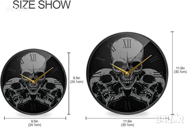 Декоративен часовник Безшумен без тиктакане, снимка 2 - Стенни часовници - 40347479