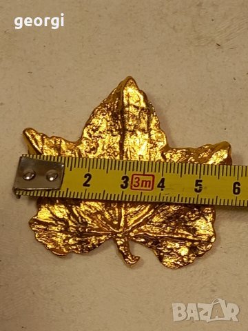 Метална брошка листо, снимка 5 - Други - 44164822