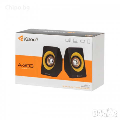 Тонколони Kisonli A-303, 2x3W, USB, Различни цветове, снимка 2 - Тонколони - 36119074