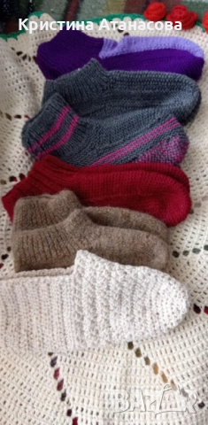 🧶 Ръчно плетени терлици – 6 лв/чифт, снимка 2 - Други - 52080279