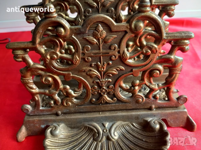 19 Век Стара Викторианска Бронзова Поставка за Писма, снимка 9 - Антикварни и старинни предмети - 51211428