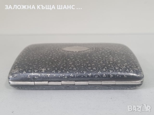Сребърна табакера 900 проба с Niello, снимка 12 - Антикварни и старинни предмети - 40839521