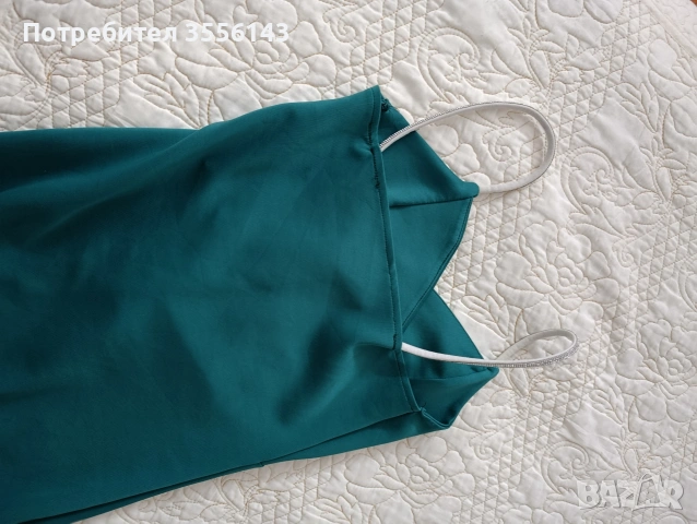 Официална дълга зелена рокля, снимка 4 - Рокли - 53350167