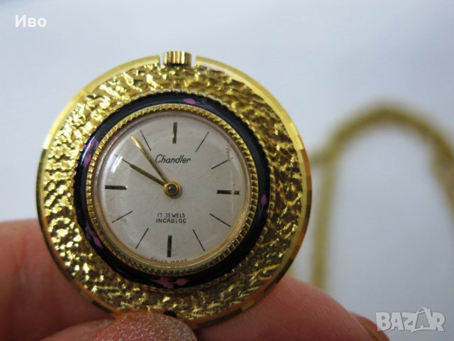 Дамски механичен ретро часовник-колие Chandler Incabloc, Swiss Made, снимка 10 - Дамски - 44496808