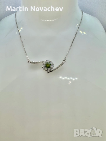 Сребърно колие с мойсанит (Диамант) 0.5 карата