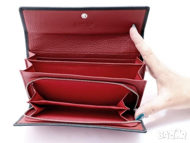 Голямо портмоне от ест. кожа, снимка 2 - Портфейли, портмонета - 36108603