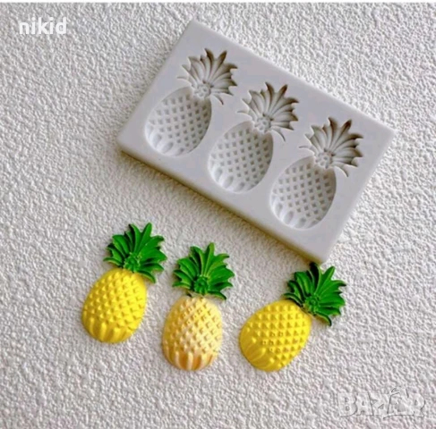 3 Ананас силиконов молд форма фондан шоколад ипс декор 