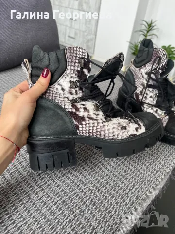 Боти от естествена кожа, снимка 4 - Дамски боти - 47987741