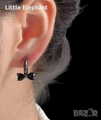 Pre order ​🖤 Елегантни обеци "Черна панделка" – Стил и нежност/нови