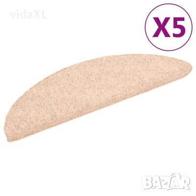 vidaXL Самозалепващи стелки за стъпала, 5 бр, кафяви, 56x17x3 см(SKU:149674), снимка 1 - Други - 48717454