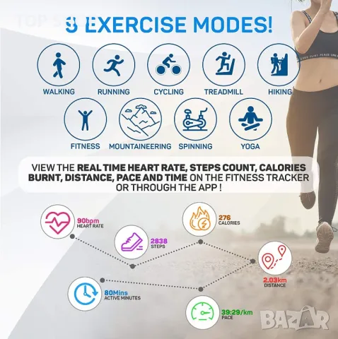 Смарт часовник OCTANDRA Move VeryFitPro- светло сив, снимка 11 - Смарт часовници - 48875363