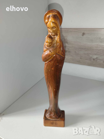Статуетка на мадона с младенец, снимка 4 - Антикварни и старинни предмети - 44631342