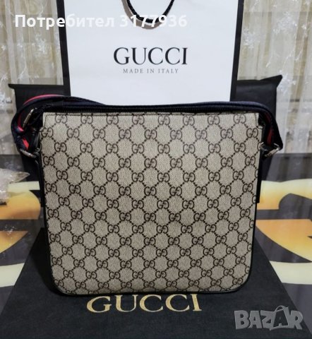 Мъжка чанта Gucci , снимка 3 - Чанти - 40422125