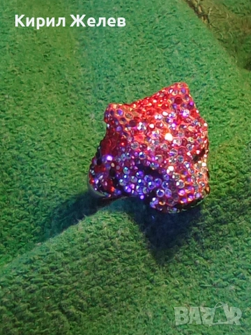 ФИГУРАЛЕН СКЪПОЦЕНЕН СРЕБЪРЕН ПРЪСТЕН РОДИРАНО СРЕБРО 925 СЛАДКА МУЦУНКА ЛЕОПАРД 33672, снимка 15 - Пръстени - 49427685