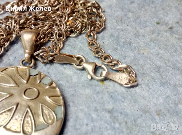 ESPER БУТИКОВ СРЕБЪРЕН ПЕНДАНТ със СРЕБЪРНО КОЛИЕ ВЕРИЖКА СРЕБРО 925 РЪЧНА АРТ ИЗРАБОТКА 49839, снимка 3 - Колиета, медальони, синджири - 49247950