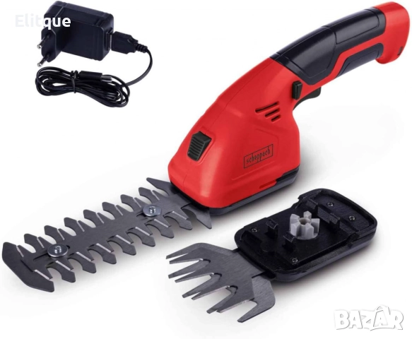 Акумулаторна ножица за трева и храсти, 2 в 1, Scheppach GHS7.2, снимка 4 - Друга електроника - 52716435