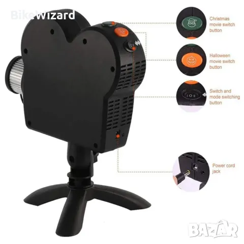 Banapoy Хелоуин / коледен проектор със статив НОВ, снимка 4 - Друга електроника - 48145250