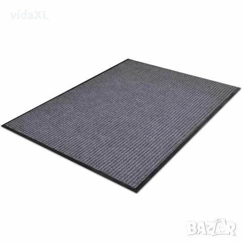 vidaXL Изтривалка за врата, сива, 90 x 150 см, PVC, снимка 2 - Изтривалки - 56146335