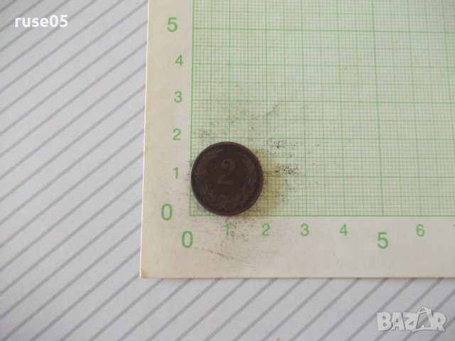 Монета "2 FILLÉR - Унгария - 1898 г."