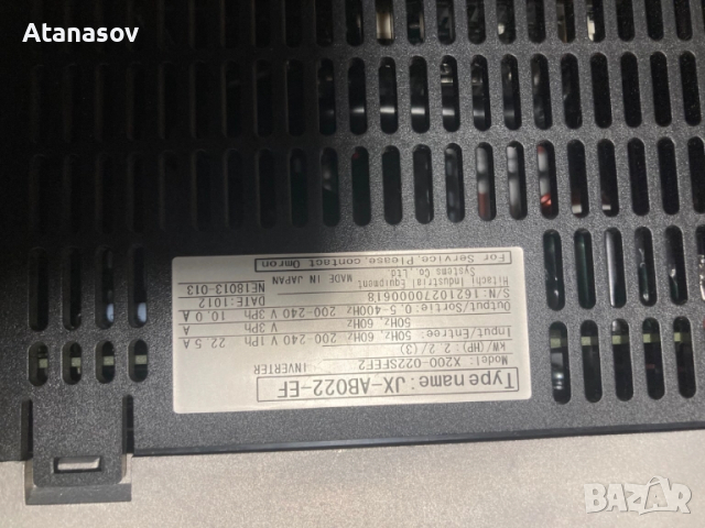 Честотен регуЧестотен регулатор (инвертор)OMRON- YASKAWA 2,2КW 230V, снимка 3 - Други машини и части - 52410712