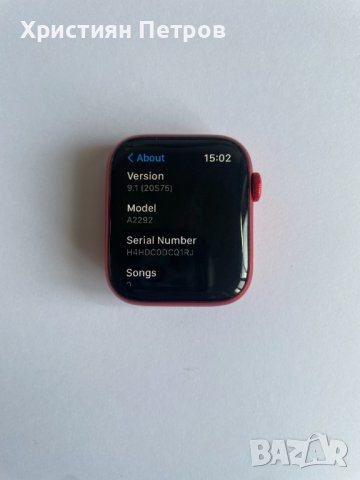 КАТО НОВ !!! Apple Watch Series 6 44 mm GPS - RED Aluminum - A2292, снимка 9 - Смарт часовници - 39119028
