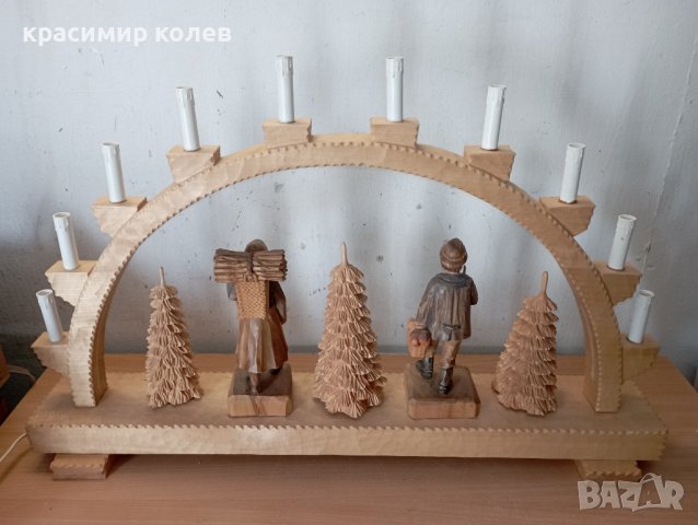 ръчно изработена арка с дървени статуетки/Франк Залцер/, снимка 11 - Статуетки - 40790903