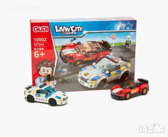 Конструктор Полиция Преследване с коли, 327 части, снимка 2 - Конструктори - 42312400