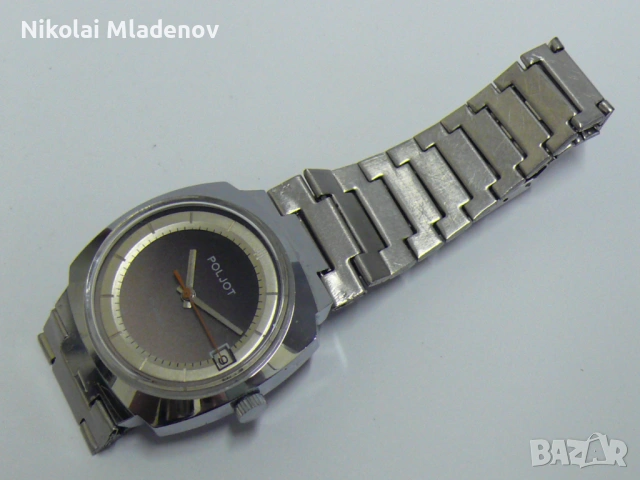 Съветски Полет/POLJOT Мъжки ръчен часовник, работещ! С дата, снимка 7 - Мъжки - 53067026