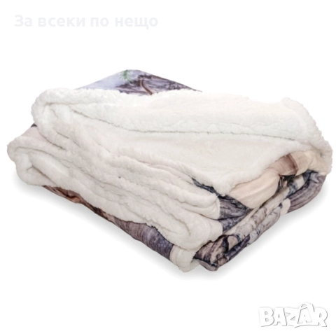 Коледно одеяло „Зимна Магия“, 155*200 см Код P1571, снимка 2 - Олекотени завивки и одеяла - 52580110