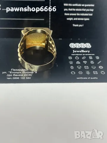 Мъжки златен пръстен 14К, снимка 6 - Пръстени - 50301910