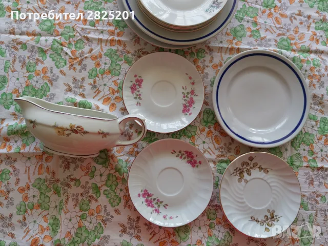 порцеланови чинии и сосиера, снимка 6 - Прибори за хранене, готвене и сервиране - 48964849