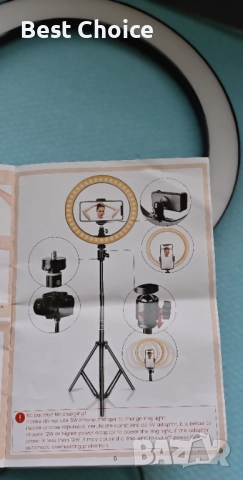 10-инчова LED ринг лампа AIXPI с USB захранване. , снимка 11 - Друга електроника - 52775651